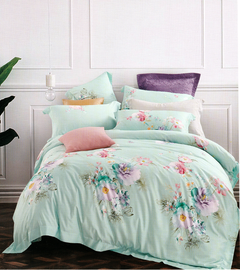 MIYOSHI TENCEL - Green Camella 1M6 x 2M