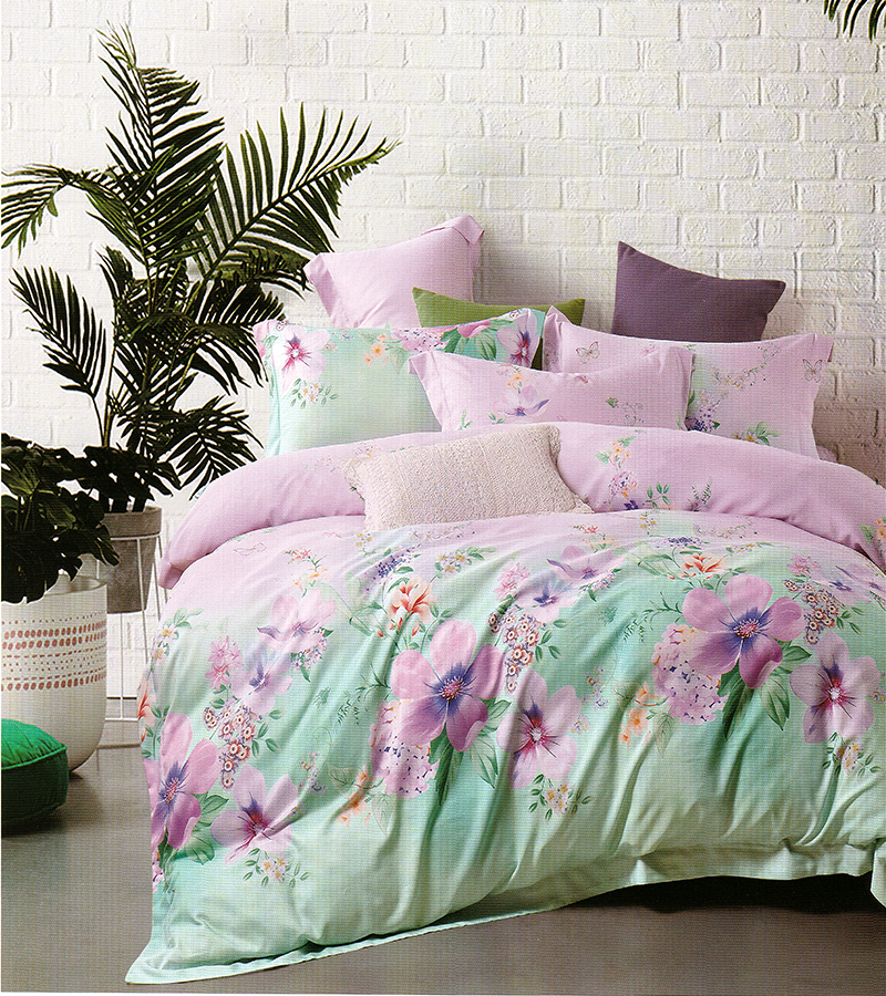 miyoshi tencel - Mint Flower 1M6 x 2M