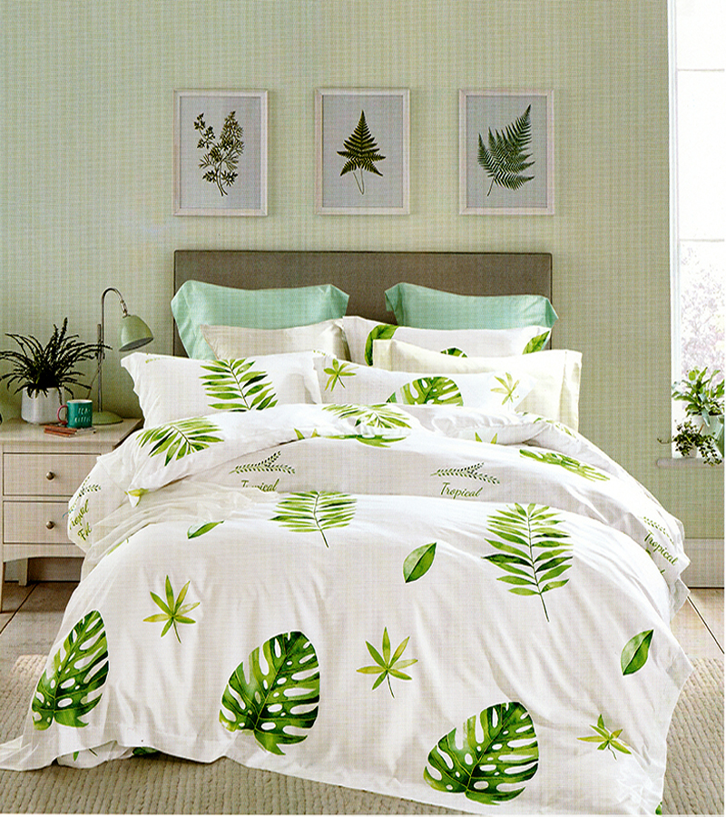 MIYOSHI TENCEL - Rain Leaves 1M6 x 2M