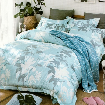 MIYOSHI TENCEL-Blue Cloud Leaves 1M6 x 2M