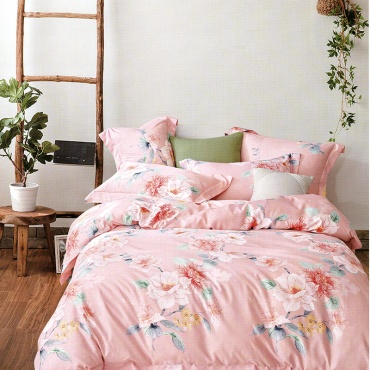 MIYOSHI TENCEL - Orange Daisy 1M6 x 2M