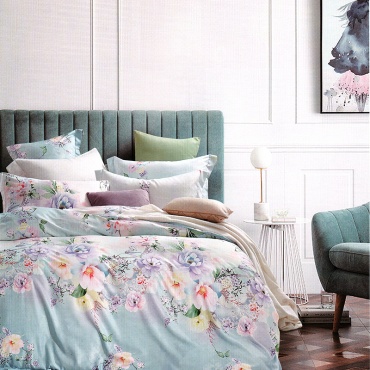 MIYOSHI TENCEL - Violet Camellia 1M6 x 2M